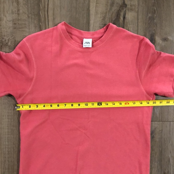 ZARA Textured Jacquard Knit Short Sleeve Tee - Picture 6 of 6